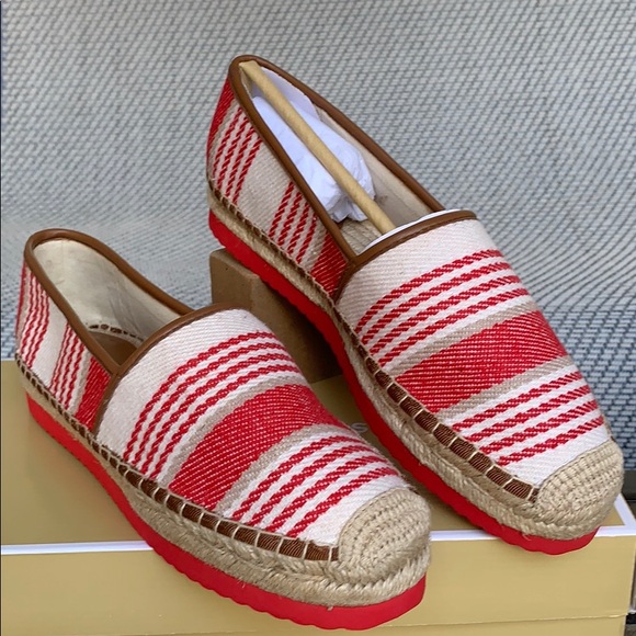 MICHAEL KORS MATHILDE ESPADRILLE CANVAS SCARLET ML - Picture 3 of 16